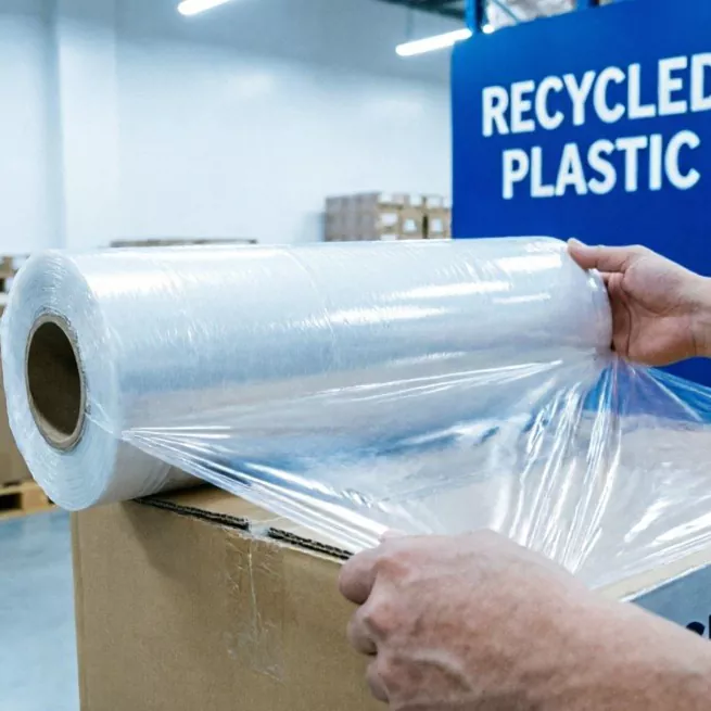 Filme plástico extensível reciclado